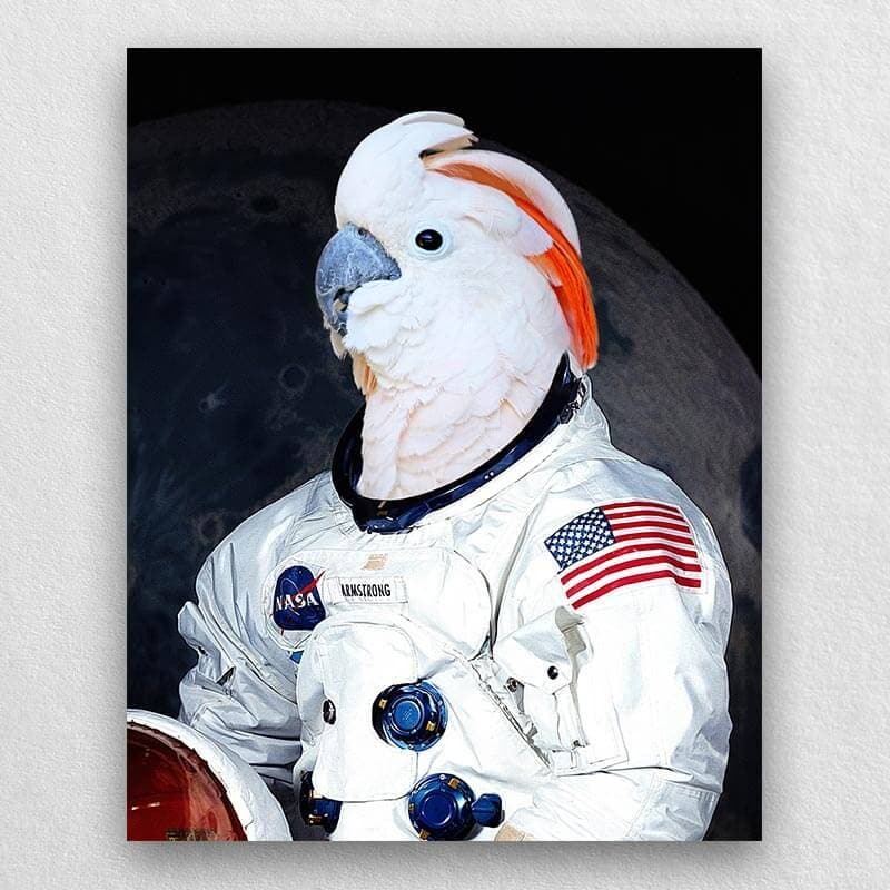 Dog Astronaut Painting Funny Custom Pet Portraits ktclubs.com