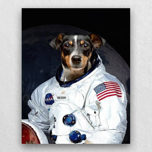 Dog Astronaut Painting Funny Custom Pet Portraits ktclubs.com