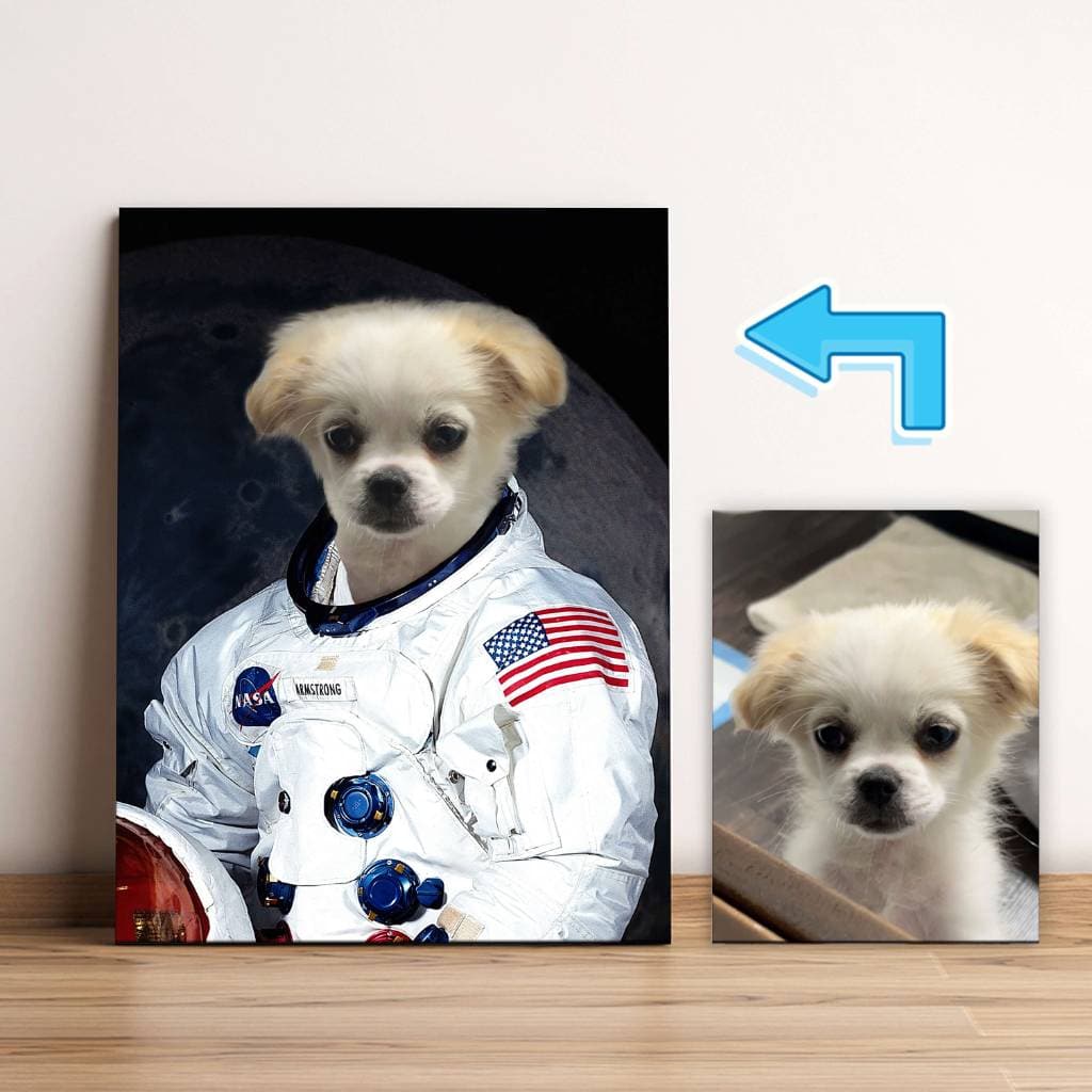 Dog Astronaut Painting Funny Custom Pet Portraits ktclubs.com