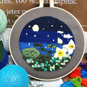 "Evening on the Pond" - Embroidery ktclubs.com