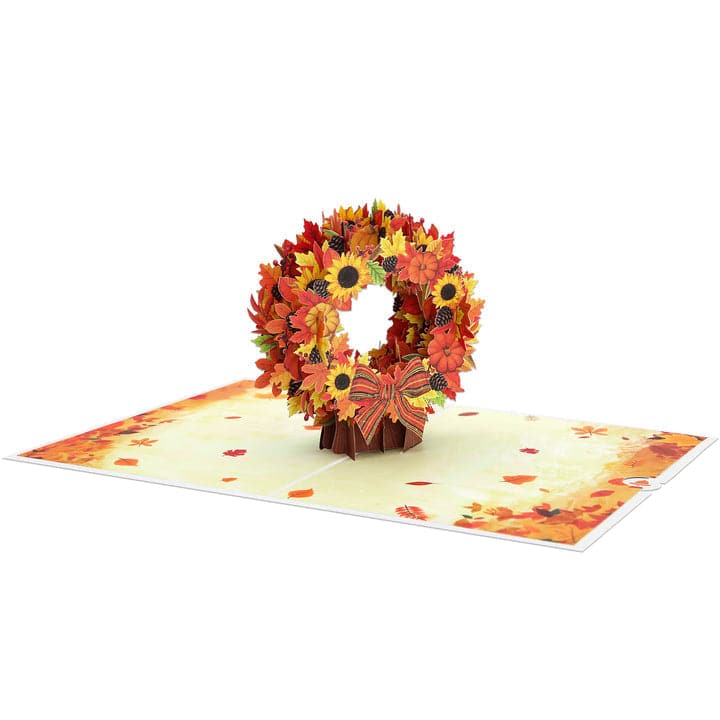 Fall Wreath Pop up Card for Thanksgiving ktclubs.com