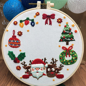 Father Christmas Snowman Garland - Embroidery ktclubs.com