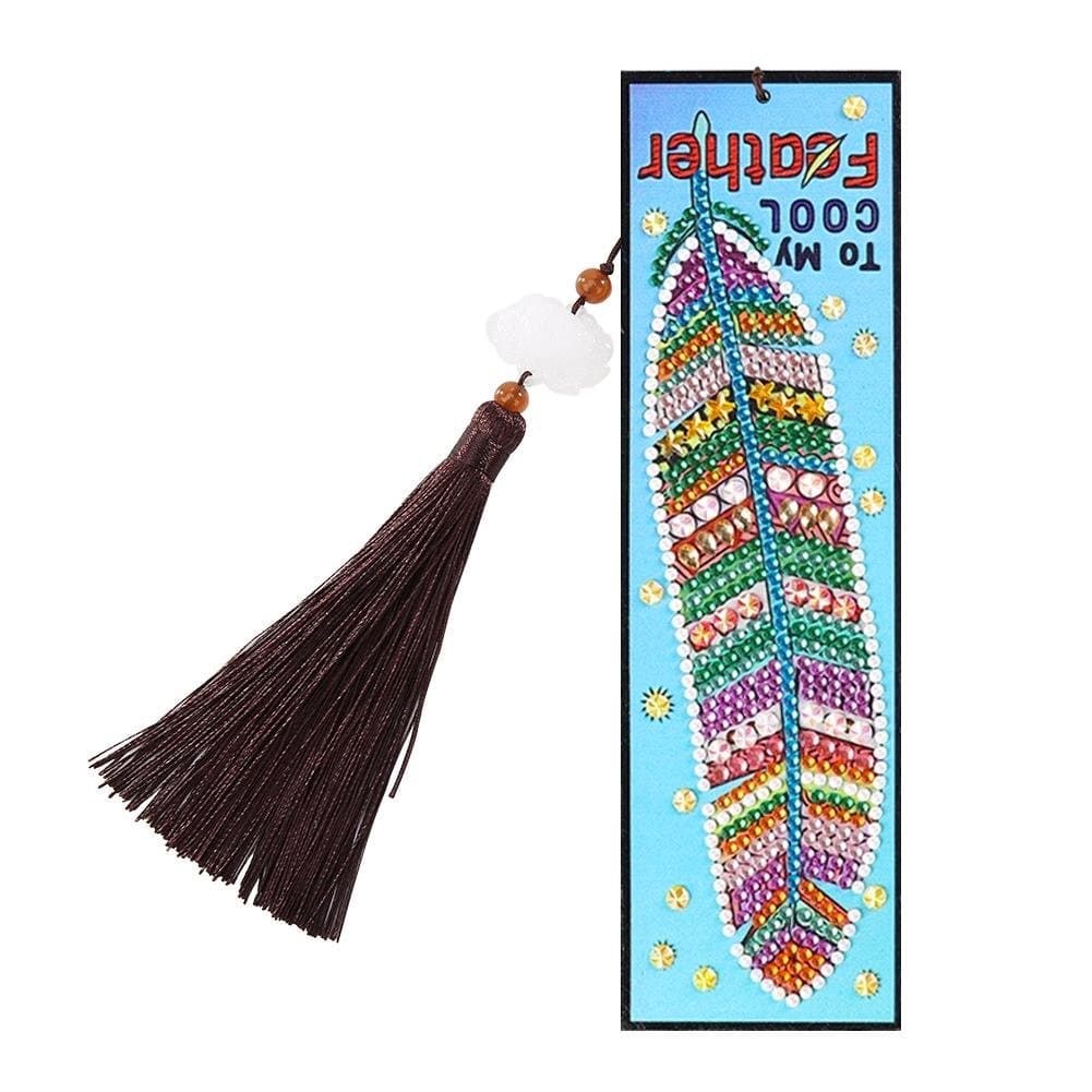 Feather Leather Tassel Marker ktclubs.com