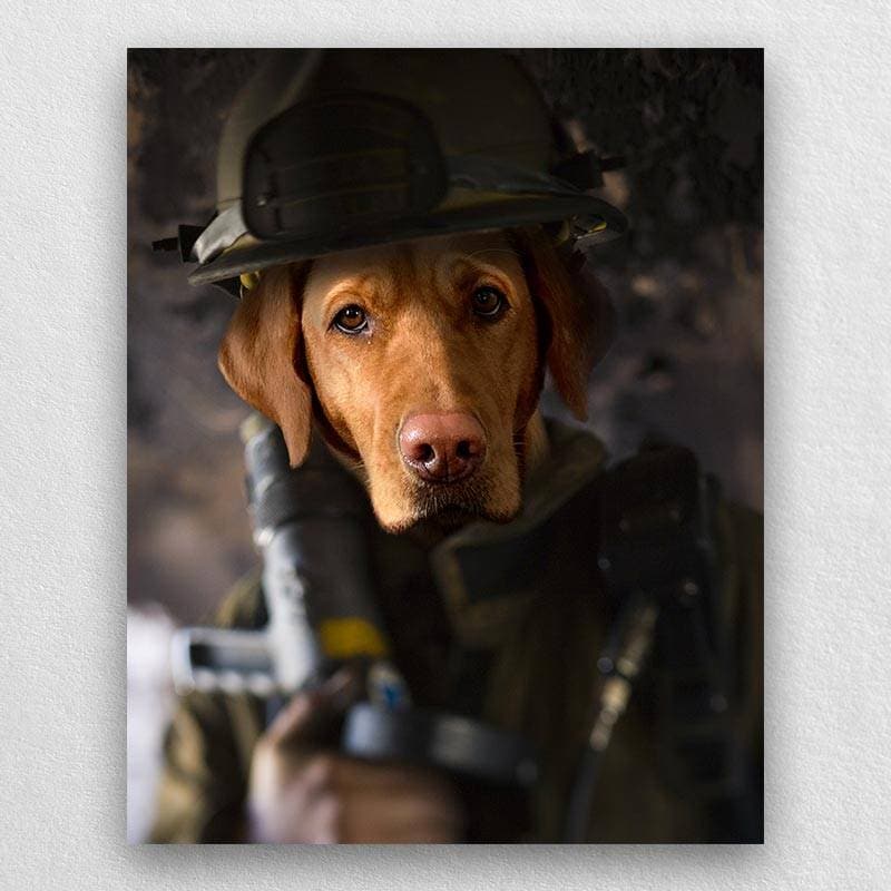 Fire Fighting Best Animal Portraits Dog Lover Painting ktclubs.com