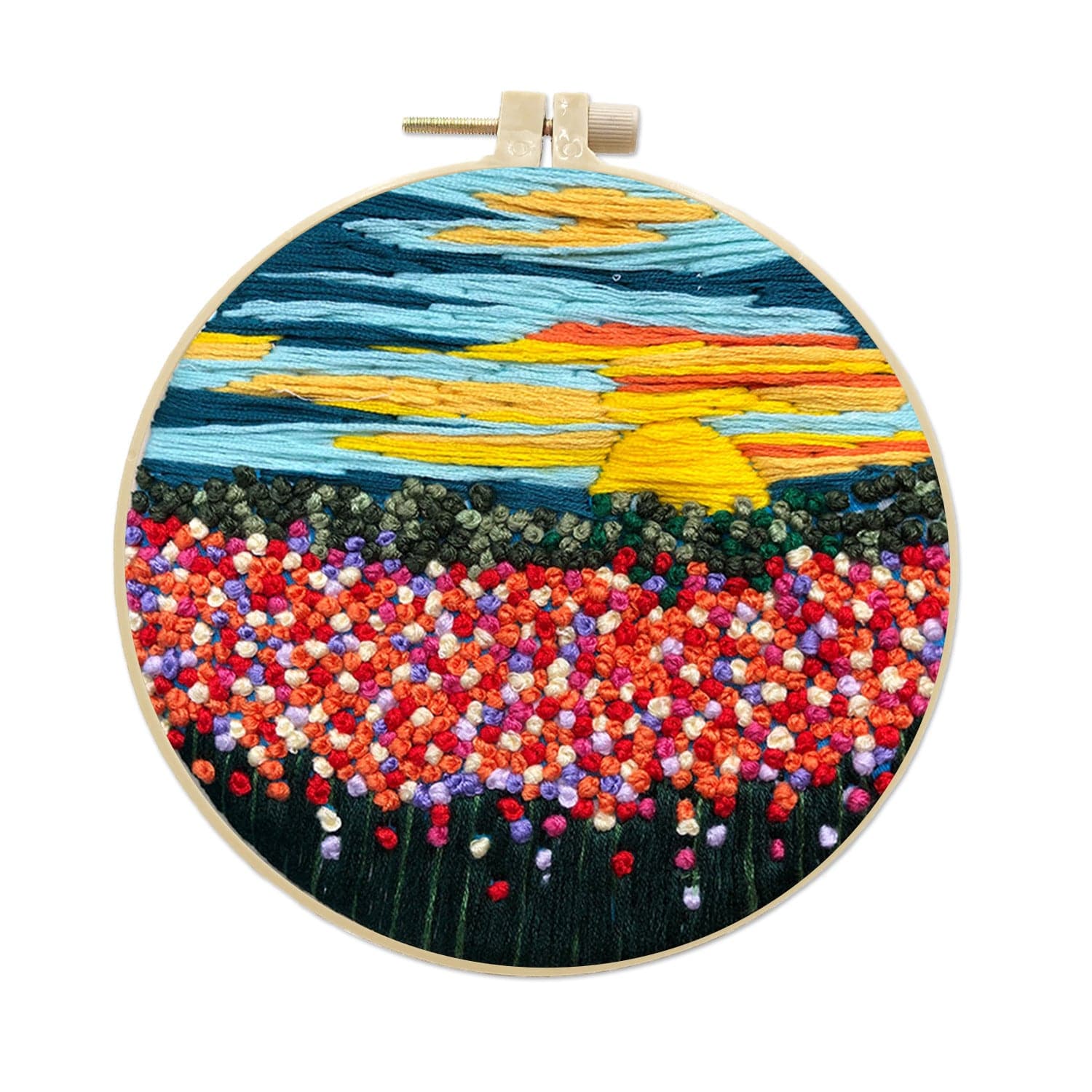 Flower Field - Embroidery ktclubs.com