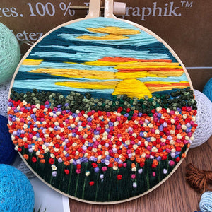 Flower Field - Embroidery ktclubs.com