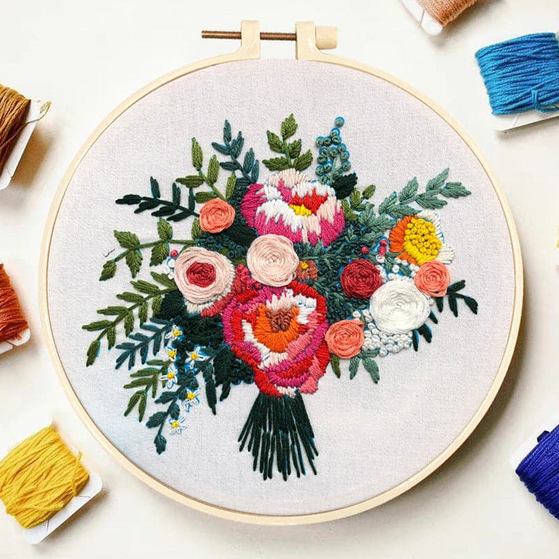 Flowers and tree-embroidery ktclubs.com