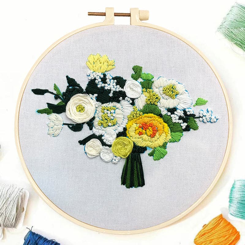 Flowers and tree-embroidery ktclubs.com