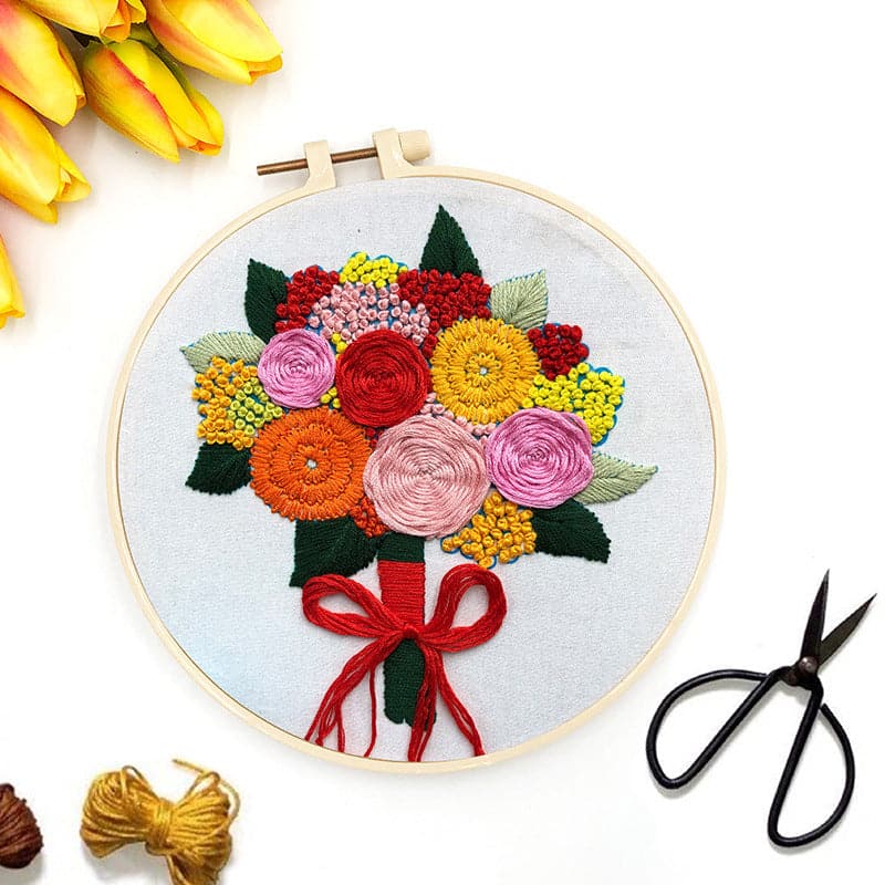 Flowers and tree-embroidery ktclubs.com