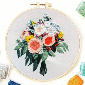 Flowers and tree-embroidery ktclubs.com