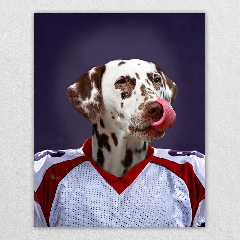 Football Player Pet Dog Painting Custom Cat Painting ktclubs.com