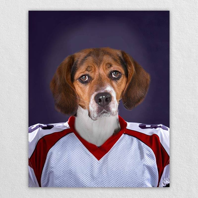 Football Player Pet Dog Painting Custom Cat Painting ktclubs.com