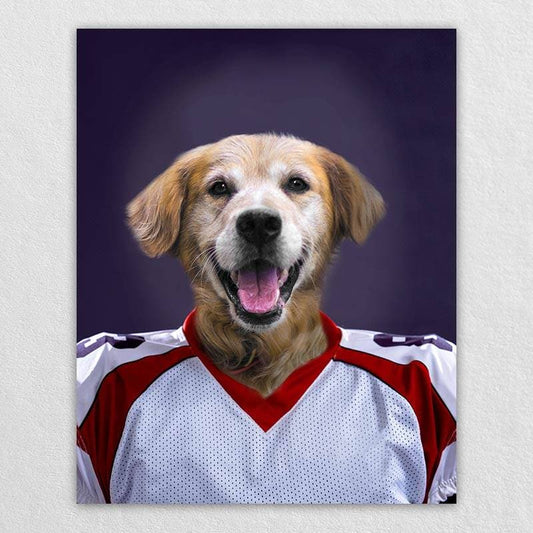 Football Player Pet Dog Painting Custom Cat Painting ktclubs.com