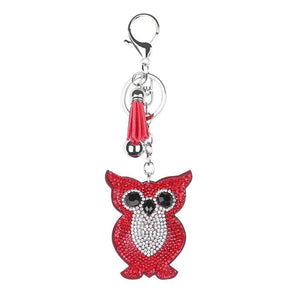 Full Drill Special Shaped Diamond Painting Bird Keychain ktclubs.com