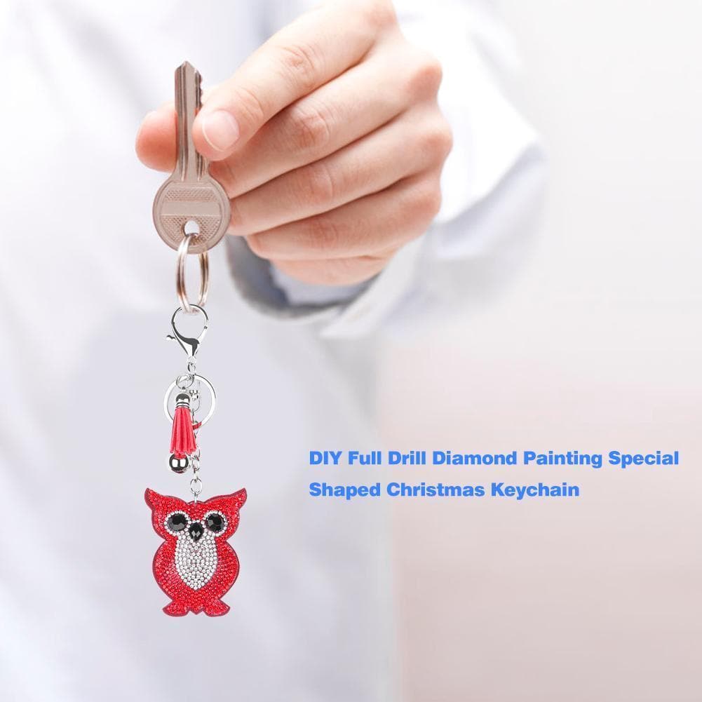 Full Drill Special Shaped Diamond Painting Bird Keychain ktclubs.com