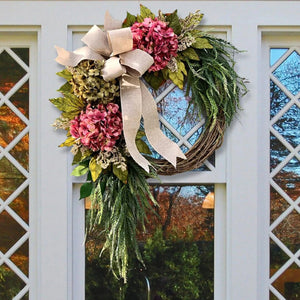 Garden farmhouse door hanging decoration rustic decorations home wall hanging simulation flower wreath door hanging ktclubs.com