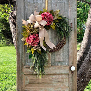 Garden farmhouse door hanging decoration rustic decorations home wall hanging simulation flower wreath door hanging ktclubs.com