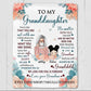 Grandma To My Granddaughter Grandson Personalized fleece sherpa blanket granddaughter blanket Valentine blanket gift granddaughter throw ktclubs.com