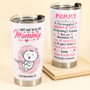 I Can't Wait To See You - Personalized Tumbler Cup - Gift For Mom - Baby Pump