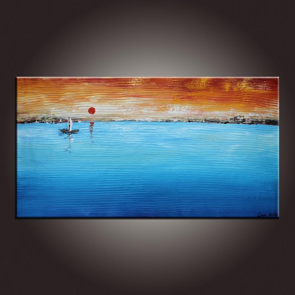 Abstract Art, Sunrise Painting, Modern Art, Art Painting, Contemporary Art, Flower Art, Abstract Art Painting, Living Room Wall Art, Canvas Art