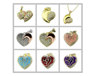 Jewelry heart-shaped necklace-USB flash drive ktclubs.com