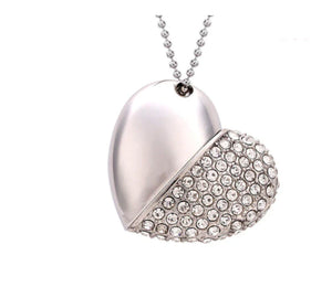 Jewelry heart-shaped necklace-USB flash drive ktclubs.com