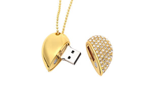 Jewelry heart-shaped necklace-USB flash drive ktclubs.com