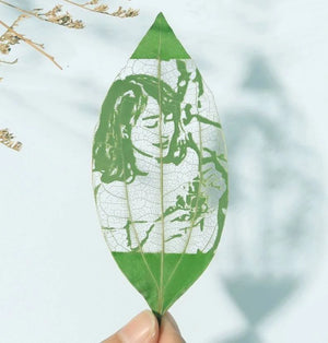 Leaf carving art Customized leaf carving photo. ktclubs.com