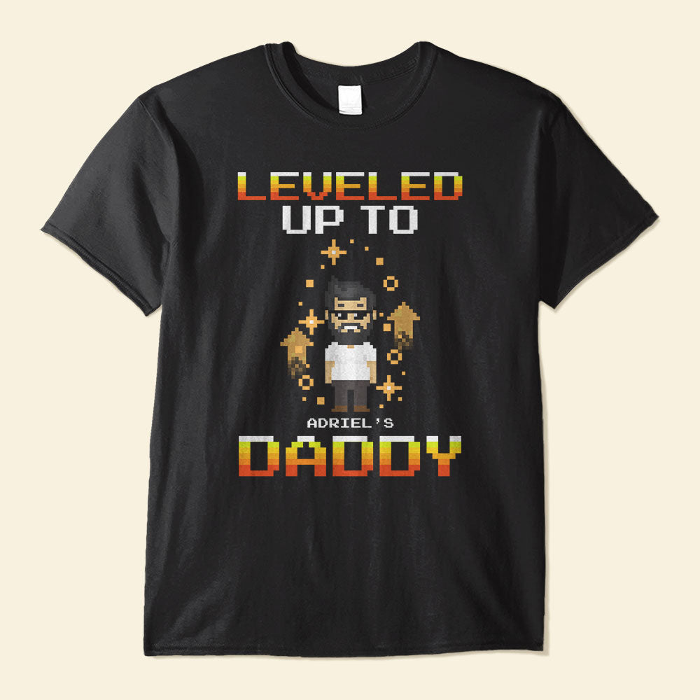 Leveled-Up-To-Daddy-Personalized-Shirt-Father-s-Day-Gift-For-Father