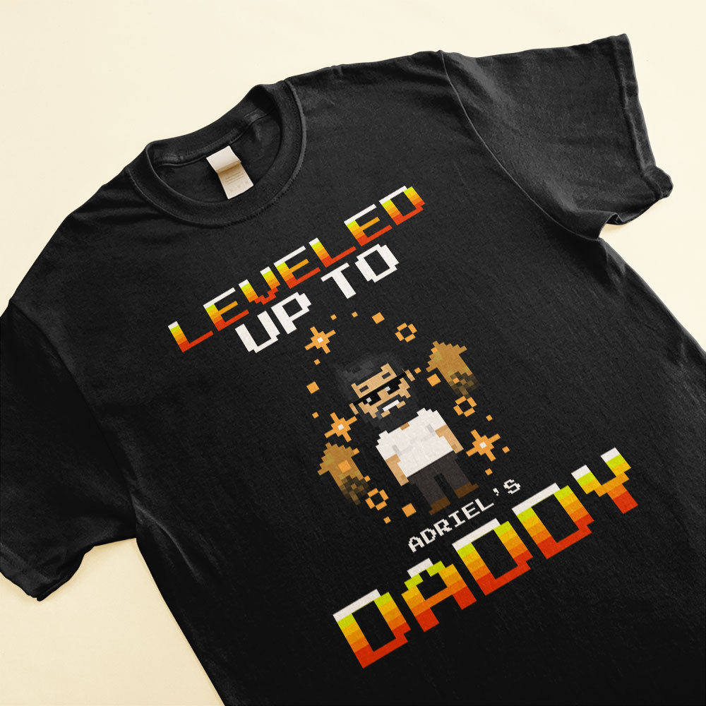 Leveled-Up-To-Daddy-Personalized-Shirt-Father-s-Day-Gift-For-Father