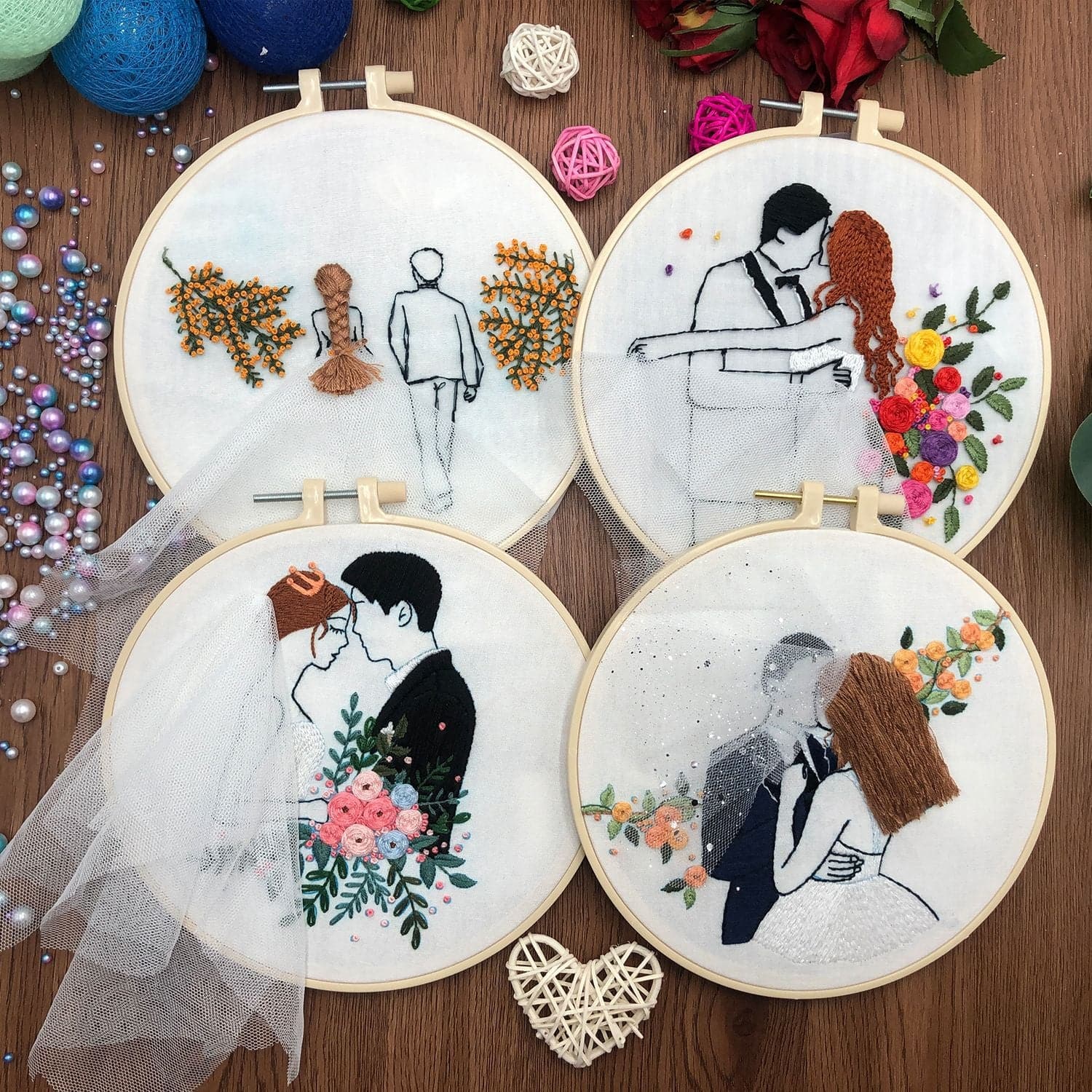 "Love Wedding" - Embroidery ktclubs.com