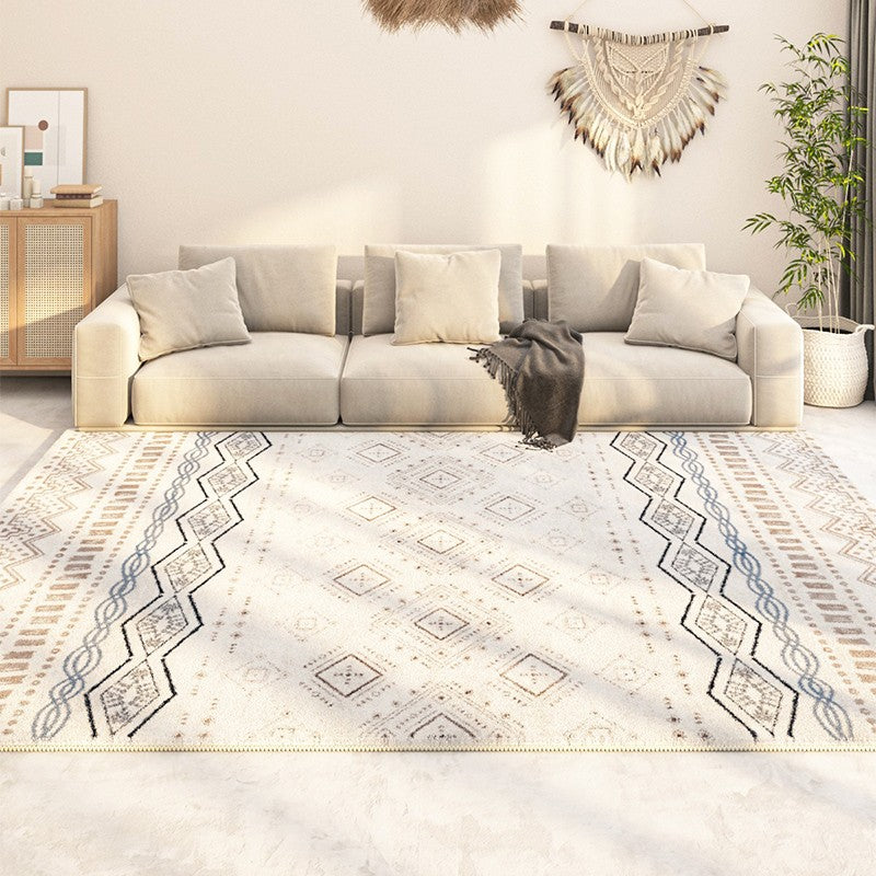 Washable Bathroom Runner Rugs, Morocco Contemporary Rug Ideas for Living Room, Modern Runner Rugs Next to Bed, Large Modern Rugs for Dining Room