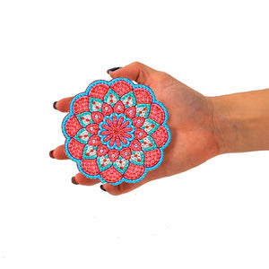 Mandala flower diamond painting coaster ktclubs.com