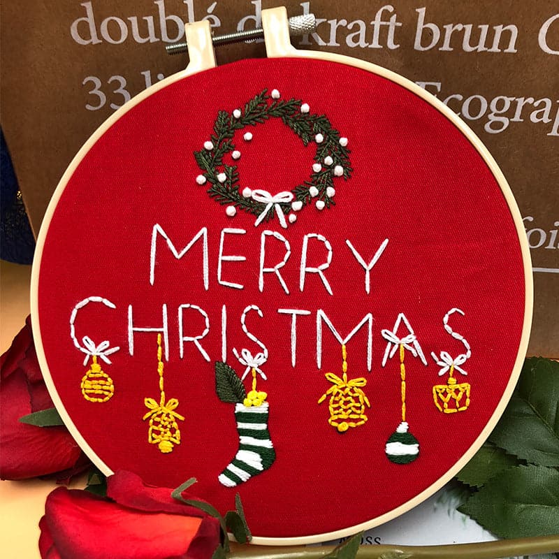 “Merry Christmas”-Embroidery ktclubs.com