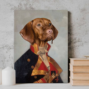 Military Officer Pet Paintings Royal Canvas Painting Dog ktclubs.com