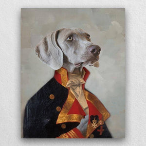 Military Officer Pet Paintings Royal Canvas Painting Dog ktclubs.com