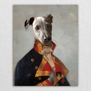 Military Officer Pet Paintings Royal Canvas Painting Dog ktclubs.com