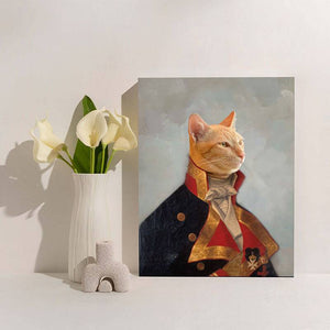 Military Officer Pet Paintings Royal Canvas Painting Dog ktclubs.com