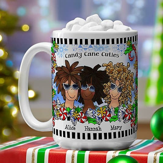 Name Your Sisterhood Christmas Greeting Mug by Suzy Toronto ktclubs.com