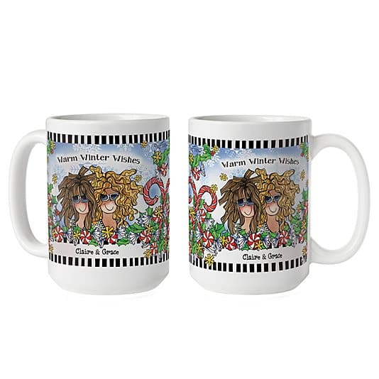 Name Your Sisterhood Christmas Greeting Mug by Suzy Toronto ktclubs.com