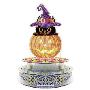 New Halloween  5D DIY handmade special-shaped diamond with lamp diamond painting-DIY Diamond Music Box with Lights ktclubs.com