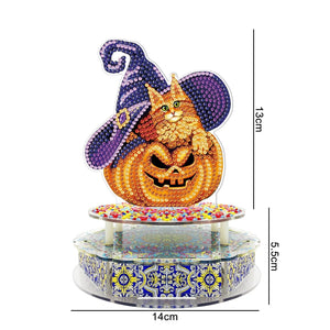 New Halloween  5D DIY handmade special-shaped diamond with lamp diamond painting-DIY Diamond Music Box with Lights ktclubs.com