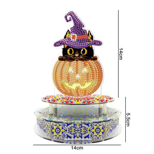 New Halloween  5D DIY handmade special-shaped diamond with lamp diamond painting-DIY Diamond Music Box with Lights ktclubs.com