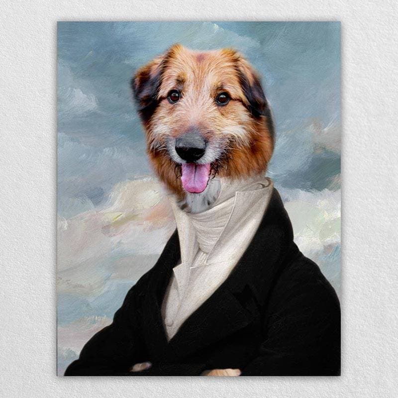 Noble Cat Dog Portraits In Suit Pet Photo Canvas Art ktclubs.com