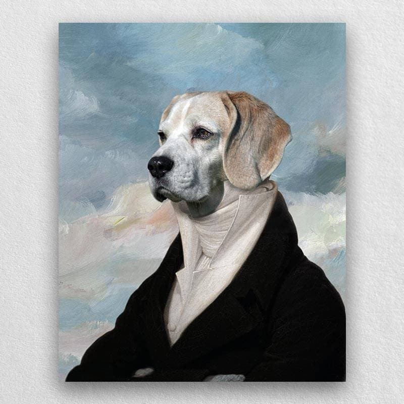 Noble Cat Dog Portraits In Suit Pet Photo Canvas Art ktclubs.com