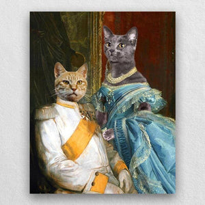 Noble Couple Custom Royal Pet Canvas Art for 2 Pet Portraits ktclubs.com