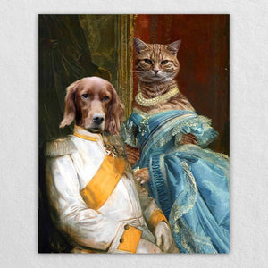 Noble Couple Custom Royal Pet Canvas Art for 2 Pet Portraits ktclubs.com