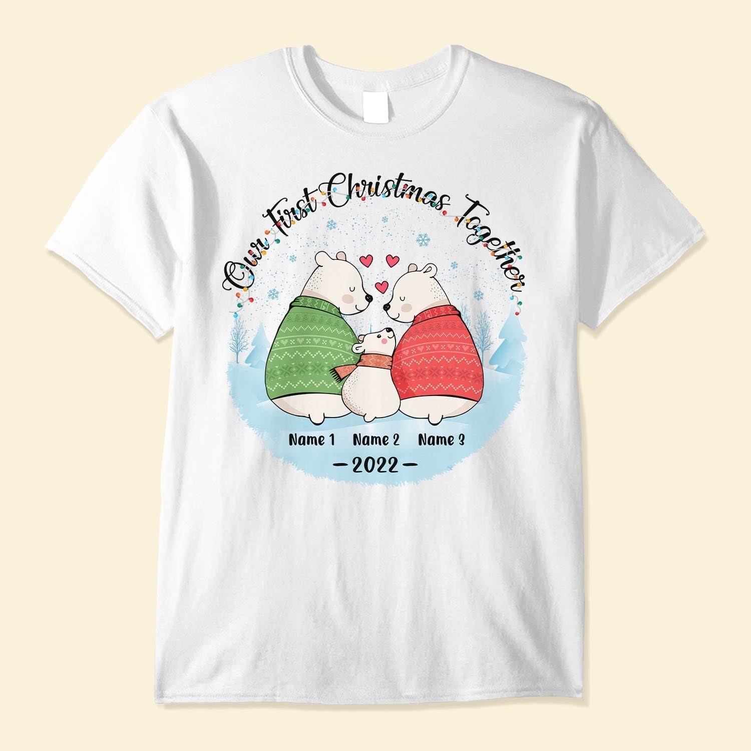 Our First Christmas Together - Personalized Shirt - Christmas Gift For Parents