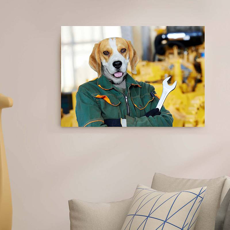 Personalized Factory Worker Pet Protrait ktclubs.com