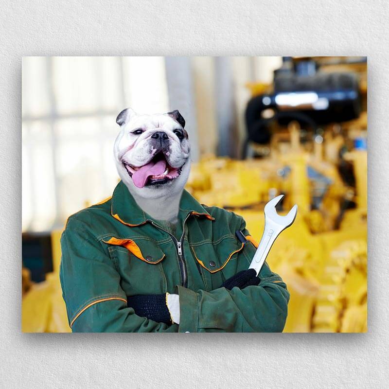 Personalized Factory Worker Pet Protrait ktclubs.com